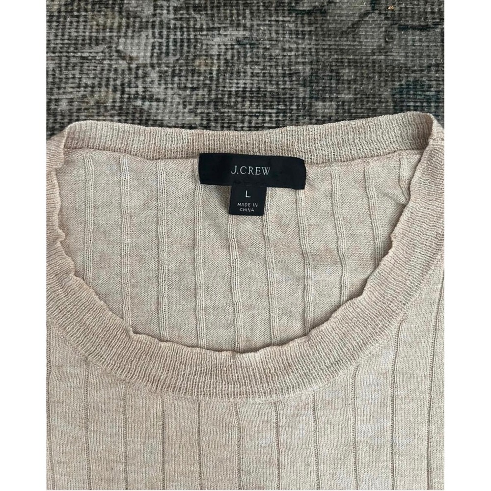 J crew silk cashmere blend cropped Short Sleeve Sweater Size Large - Picture 6 of 10